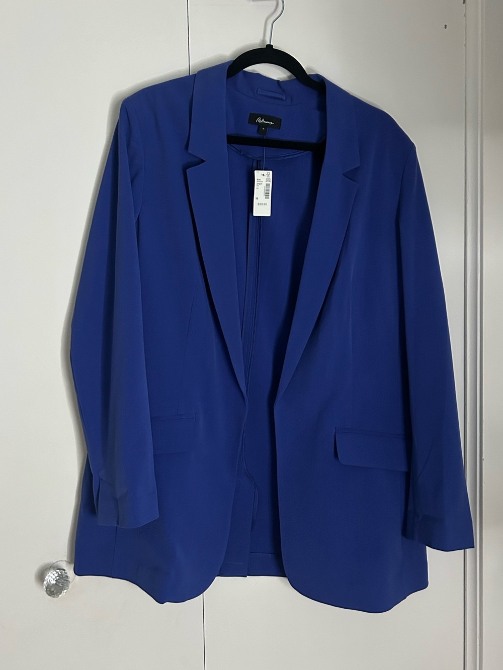 New Royal Blue Open-Front Blazer Jacket